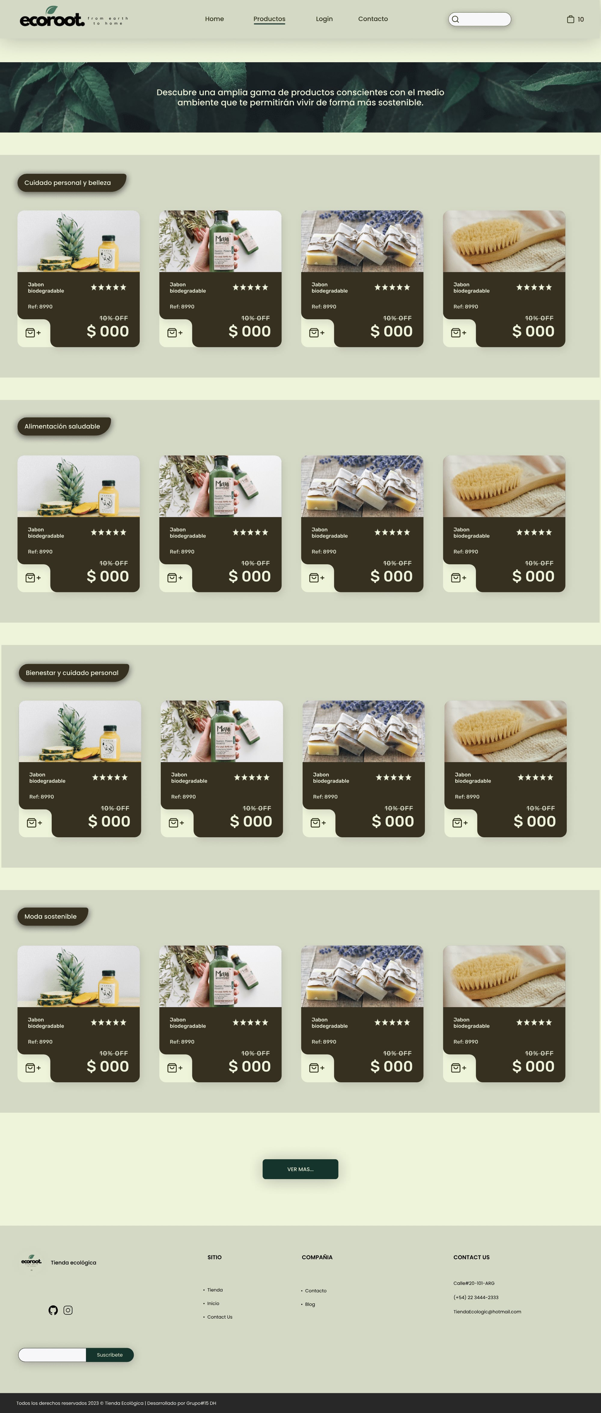 Catálogo de productos EcoRoot